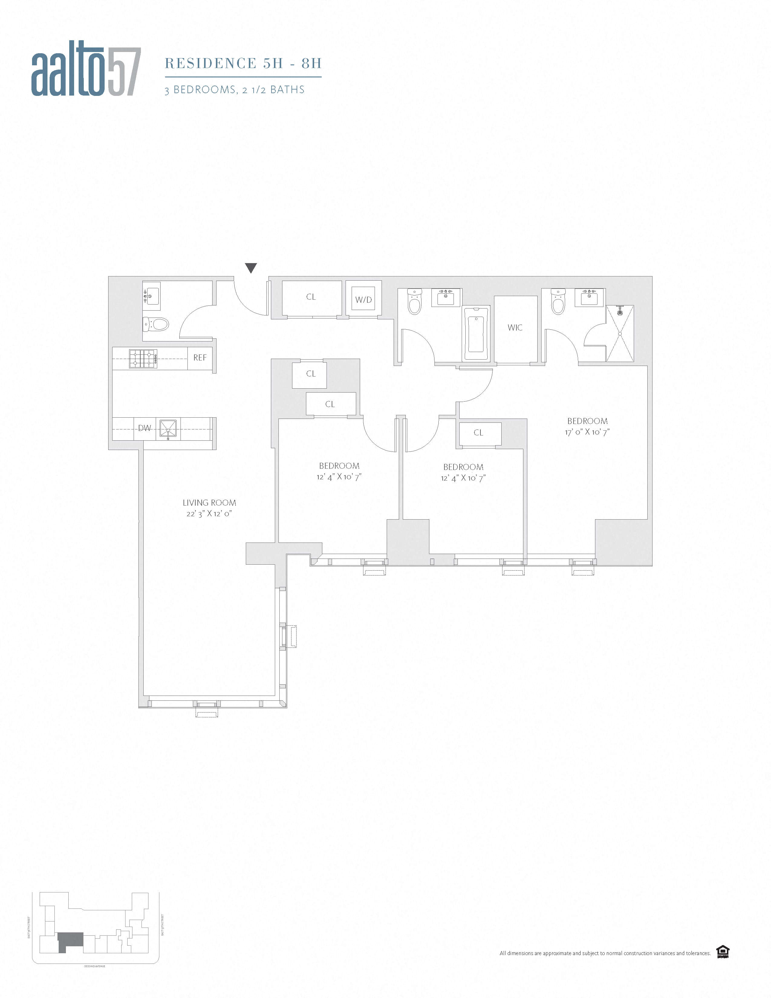 Apartment 05H floorplan